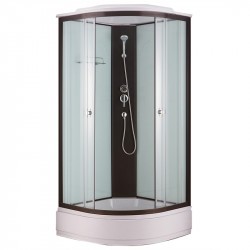 Душевая кабина Niagara NG-6703 80x80 профиль Черный задние стенки Белые