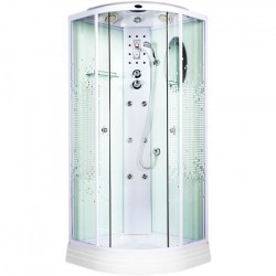 Душевая кабина Niagara NG-302 100х100 стекло Мозаик задние стенки Белые
