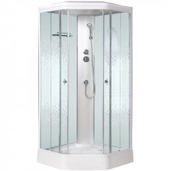 Душевая кабина Niagara NG-2306 90x90 стекло прозрачное мозаика задние стенки Белые