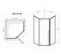 Душевой уголок Vincea Penta 100х100 VSP-3P100CLB профиль Черный стекло прозрачное