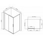 Душевой уголок Vincea Slim-U 120x90 VSR-2SU9012CLB профиль Черный матовый стекло прозрачное