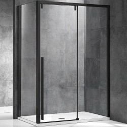 Душевой уголок Vincea Lugano 120х100 VSR-1L1012CLB-1 профиль Черный стекло прозрачное