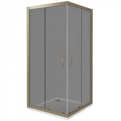 Душевой уголок Good Door Jazze 100x100 CR-100-C-G профиль Золото стекло прозрачное