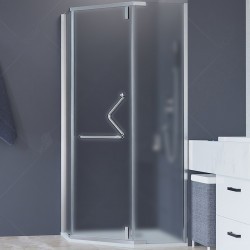 Душевой уголок RGW Hotel HO-081 100х100 350608100-21 профиль Хром стекло матовое-сатинат