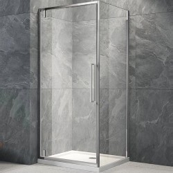 Душевой уголок Veconi Rovigo RV-033 90x80 RV033-9080-01-C7 профиль Хром стекло прозрачное