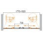 Душевая дверь Cezares Molveno 180 MOLVENO-BF-2-180-P-Cr профиль Хром стекло рифленое