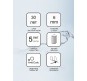 Душевая дверь Ravak Blix Slim BLSDP2-120 X0PMG0300Z1 профиль Черный матовый стекло Transparent