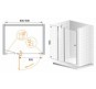 Душевая дверь в нишу Cezares ELENA-W-B-12-90-P-Cr-R профиль Хром стекло рифленое