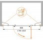 Душевая дверь Cezares Elena 180 ELENA-W-B-13-60+60/60-C-Cr профиль Хром стекло прозрачное