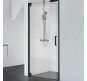 Душевая дверь BelBagno Marmi 90 MARMI-B-1-90-C-NERO профиль Черный стекло прозрачное
