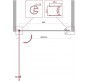 Душевая дверь BelBagno Uno 90 UNO-B-1-90-C-Cr профиль Хром стекло прозрачное