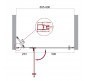 Душевая дверь BelBagno Kraft 90 KRAFT-B-12-60/30-C-Cr-L профиль Хром стекло прозрачное