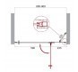 Душевая дверь BelBagno Kraft 90 KRAFT-B-12-60/30-C-Cr-R профиль Хром стекло прозрачное
