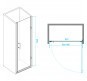 Душевая дверь RGW Passage PA-06 B 90 41080609-14 профиль Черный стекло прозрачное
