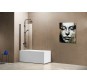 Шторка на ванну Vincea VSB-11800CLB 80x140 профиль Черный стекло прозрачное