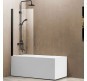 Шторка на ванну Vincea VSB-11800CLB 80x140 профиль Черный стекло прозрачное