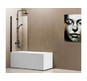 Шторка на ванну Vincea VSB-11800CLB 80x140 профиль Черный стекло прозрачное