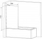 Шторка на ванну AM.PM Gem 80 W90BS-080-140CM профиль Хром стекло матовое