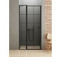 Душевая дверь New Trendy New Soleo Black 90 L D-0279A профиль Черный стекло прозрачное