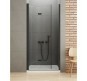 Душевая дверь New Trendy New Soleo Black 90 L D-0223A профиль Черный стекло прозрачное