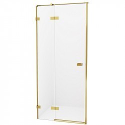 Душевая дверь New Trendy Avexa Gold 100 L EXK-1718 профиль Брашированное золото стекло прозрачное