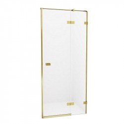 Душевая дверь New Trendy Avexa Gold 100 R EXK-1719 профиль Брашированное золото стекло прозрачное