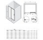 Душевая дверь New Trendy Prime Chrome 160 L D-0310A профиль Хром стекло прозрачное