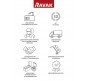 Акриловый поддон для душа Ravak Kaskada/Ronda-90х90 PU A207001120 Белый
