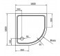 Душевой поддон из стеклопластика Cezares Tray 100x100 TRAY-M-R-100-550-35-W Белый