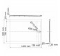 Душевой поддон из искусственного камня WasserKRAFT Abens 140x90 20T36 Черный матовый