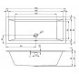Акриловая ванна Riho Rething Cubic 180х80 B106001005 без гидромассажа