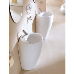 Умывальник напольный CeramaLux N 1001 52,5x52,5 белый