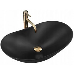 Умывальник Rea Royal Black Matt 61,5x37 матовый черный