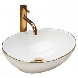Умывальник Rea Sofia Gold Edge REA-U3287 белый/золото