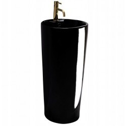 Умывальник напольный Rea Blanka Black 40x40 черный