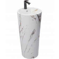 Умывальник напольный Rea Blanka Marble Matt 40x40 под мрамор матовый