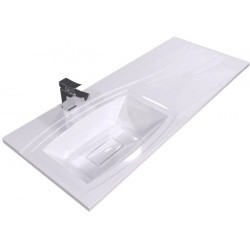 Умывальник Versalia Elegant 120x48 белый с комплектом кронштейнов (левый)