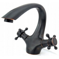 Смеситель для умывальника Rea Retro Old Black REA-B0225 черный