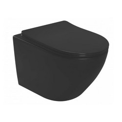 Унитаз подвесной Rea Carlo Mini Rimless Black matt C8489