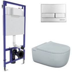 Комплект подвесной унитаз Berges Ego XL + система инсталляции Berges Novum L3 043203