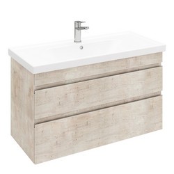 Тумба подвесная Sargas 100 под умывальник Cerastyle Frame 100, дуб Йорк LS-WCAB-100-221
