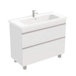 Тумба напольная Venus 100 под умывальник Creavit Ideal 100, белый глянец LVE-WFCAB-100-01