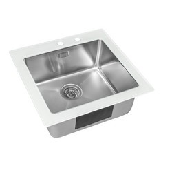 Мойка со стеклом ZorG GS 5553 white