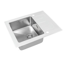 Мойка со стеклом ZorG GS 6250 white