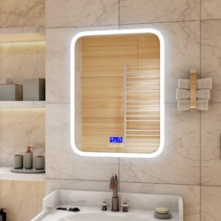 Зеркало Континент Glamour LED 685х915 с многофункциональной панелью