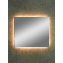 Зеркало Континент Trezhe Led 800х700 с теплой подсветкой с бесконтактным сенсором