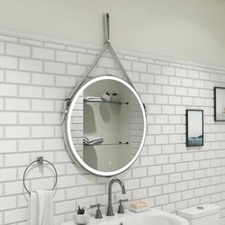 Зеркало Континент Millenium White LED D800 ремень белого цвета, c подсветкой
