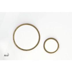 Кнопка смыва Alcaplast M775  (белый, золото)