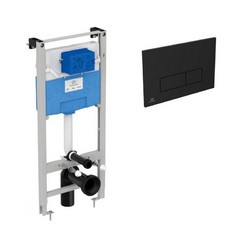 Инсталляция для унитаза Ideal Standard Prosys Frame 120 M с черной кнопкой R020467+R0121A6