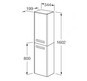 Шкаф-пенал колонна Roca The Gap Original L 34,4x160,2x19,9 белый глянец ZRU9302884